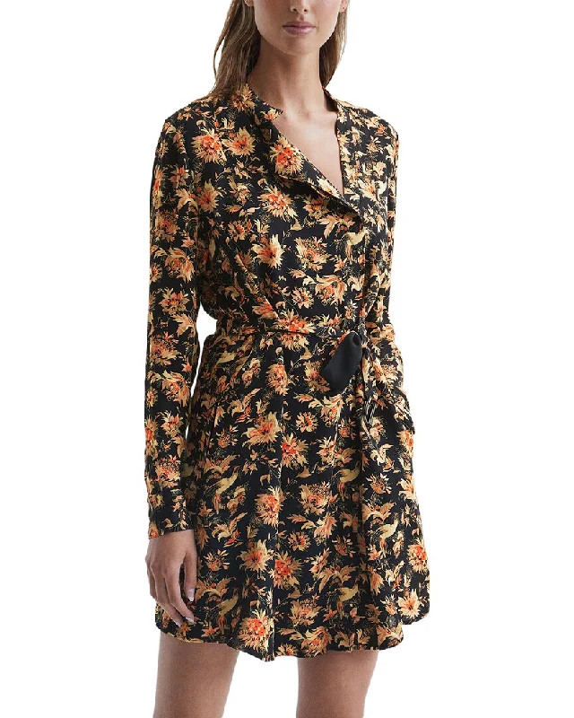 Women's Evening Apparel Romantic Detailing Reiss Lula Vintage Print Floral Flippy Dress