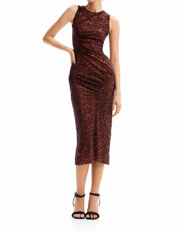 Women's Floral Print Outfit Boho - Chic Festival - Ready Style Slim Velvet Midi Dress In Maroon