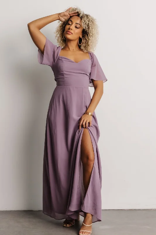 Women's Comfortable Garments Boho - Chic Festival - Ready Style Sierra Sweetheart Maxi Dress | Lilac