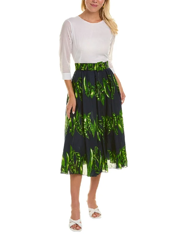 Women's Clothes For Work Events Beat the Heat in Tropical Styles Samantha Sung Aster Midi Dress