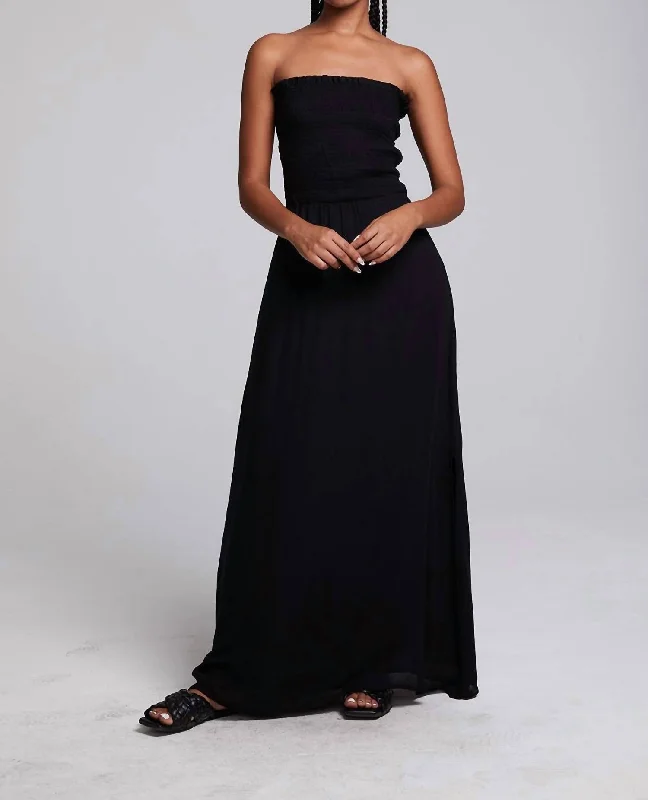 Women's Attire Refined Simplicity Anita Maxi Dress In Black