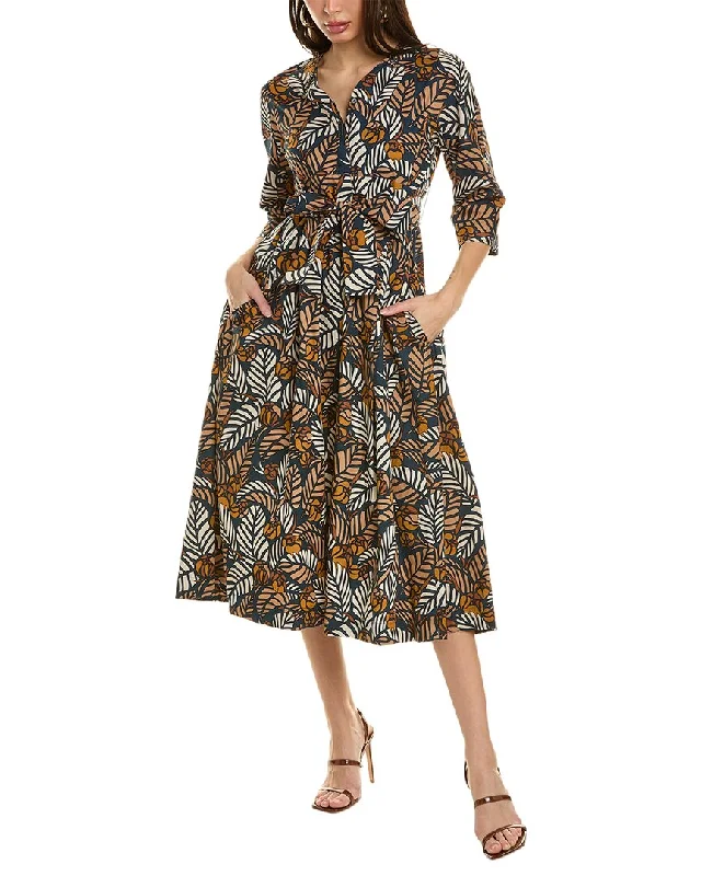 Charming Women's Holiday Apparel Classic Timeless Elegant Style S Max Mara 3/4-Sleeve Midi Dress