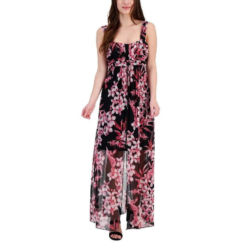 Women's Evening Wear Outfit Romantic Detailing Womens Floral Long Maxi Dress