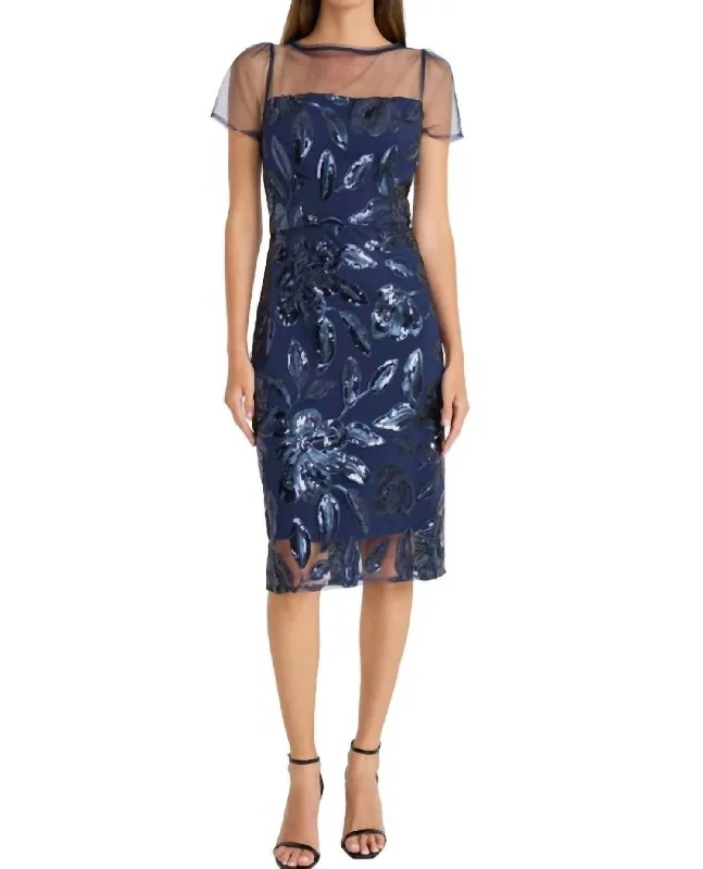 Women's Party Clothes Clearance Event Leonelle Navy Floral Dress