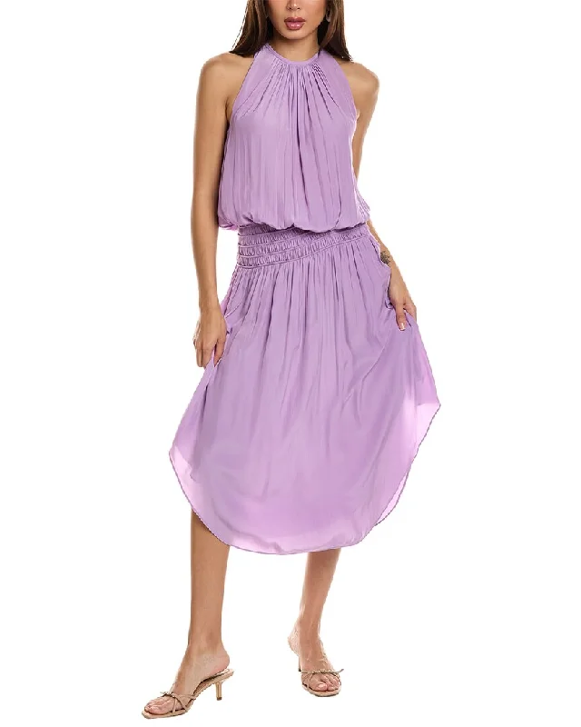 Women's Elegant Evening Outfit Subtle Sophistication Ramy Brook Sleeveless Audrey Midi Dress