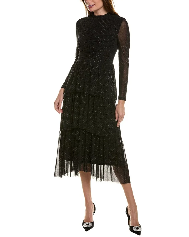 Women's Resort Garments Clearance Event Anne Klein Studded Tulle Midi Dress