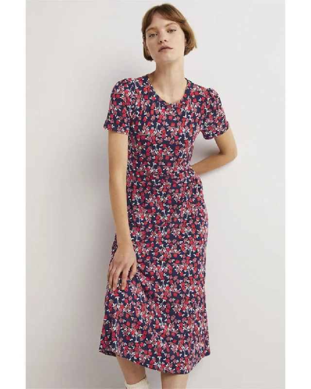 Women's Vacation Outfit Feminine Elegance Boden Lucinda Jersey Midi Dress