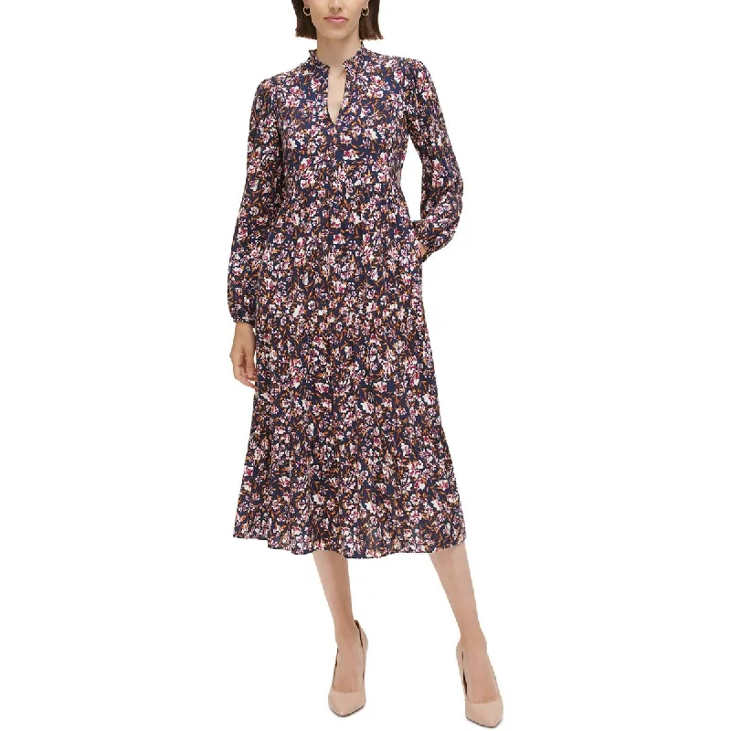 Chic Women's Garments Update with Cottagecore Styles Womens Floral Midi Sheath Dress