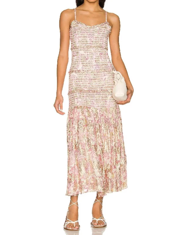 Women's Office Attire Buy More, Save More Suki Ruched Midi Dress In Off White & Crimson