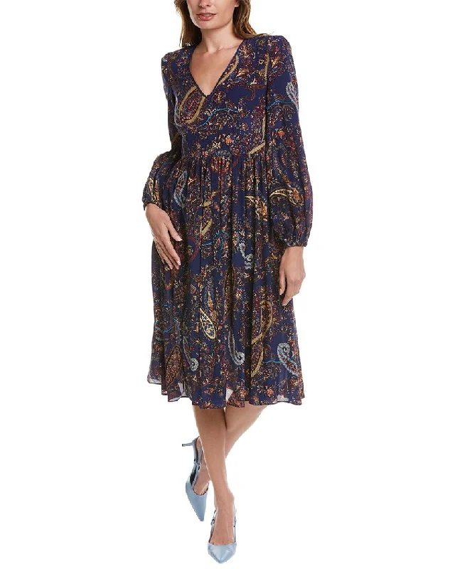 Women's Vacation Clothes Buy More, Save More Etro Paisley Print Silk Midi Dress