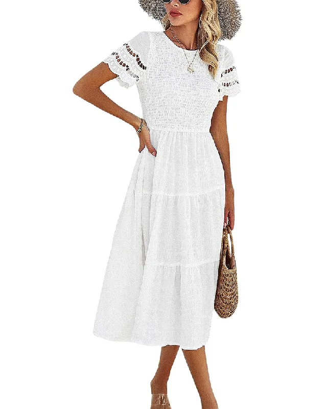 Fashionable Women's Outfit Vintage Elegance Luna Tuccini Midi Dress