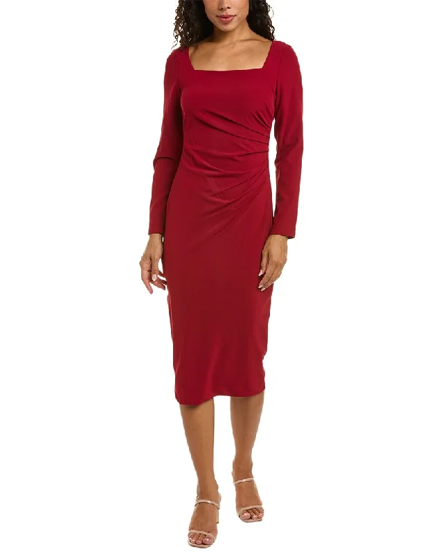 Affordable Women's Clothing Romantic Detailing Taylor Gathered Midi Dress