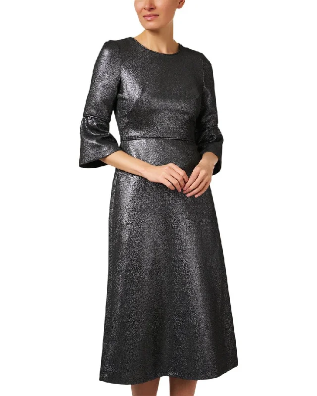 Women's Stylish Casual Garments Anniversary Sale Jane Renata Metallic Wool, Silk & Cashmere-Blend Midi Dress