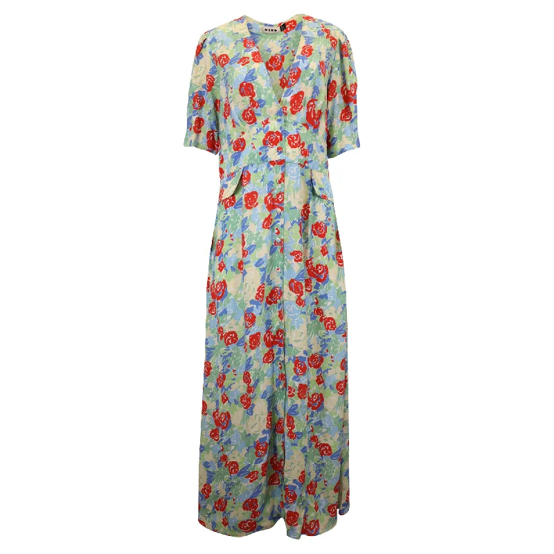 Women's Occasion Wear Apparel Anniversary Sale Rixo Jackson Crepe Midi Dress In Floral Print Viscose