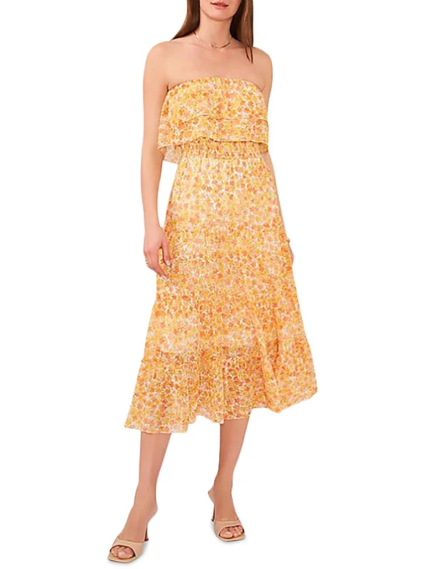 Women's High-Fashion Apparel Celebrate with Big Savings Womens Floral Print Smocked Maxi Dress