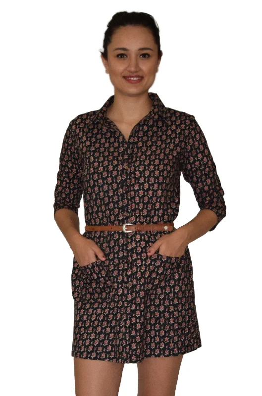 Stylish And Comfortable Clothing For Women Minimalist Chic Riti Pure Cotton Hand Block Printed Shirt Dress Tunic Top