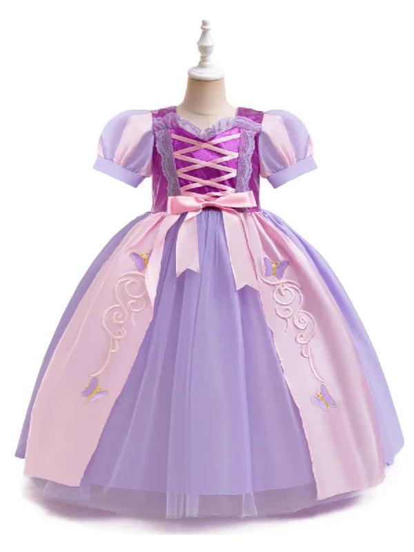 Women's Outfit For The Office Weekend Special Ball Gown Scoop Puff Sleeves Applique Flower Girl Dresses