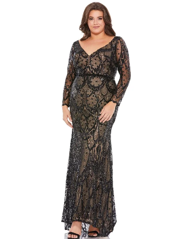 Women's Professional Garments Big Savings on Minimalist Office Styles Mac Duggal Fabulouss Plus Size Long Dress Sale