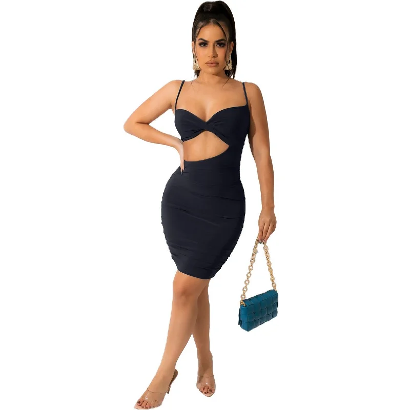 Formal Clothing For Women Classic Charm Julia Fashion - Sexy Spaghetti Strap Backless Bodycon Mini Dress