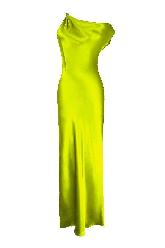 Women's Activewear Apparel Casual Elegance The Zaz Silk Gown - Acid