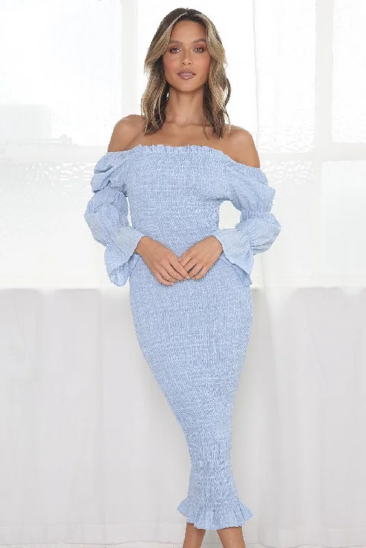 Women's Casual Apparel Limited Quantities Grace Midi Dress - Baby Blue