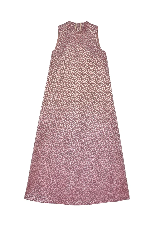 Timeless Women's Garments Mid - Week Surprise Buru x Tori Mellott - Mod Gown- Plum Jacquard Dot