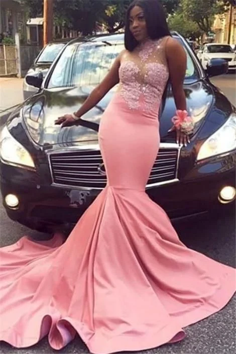 Women's Functional Outfit For Outdoor Activities Y2K Nostalgic Fashion Look Sexy Prom Dresses Pink Satin Mermaid Lace Long evening gown     cg23105