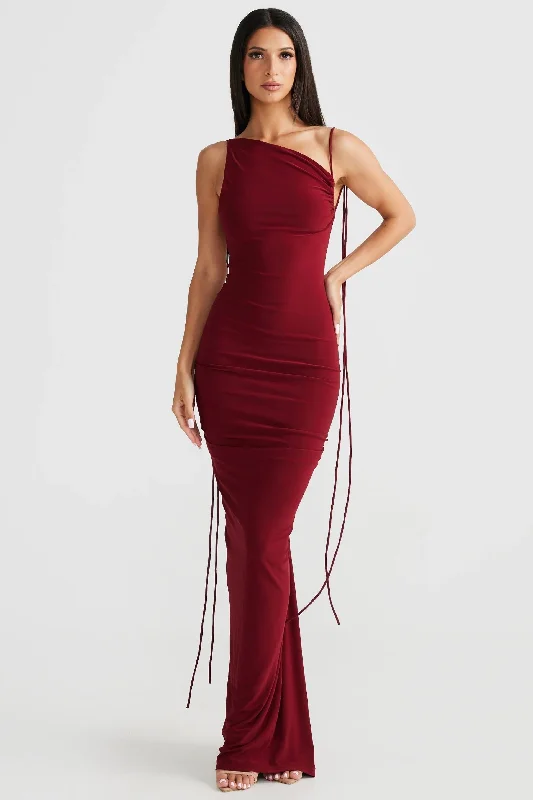 Women's Comfortable Clothes For Weekends Spring Fling Sale Gia Gown - Wine