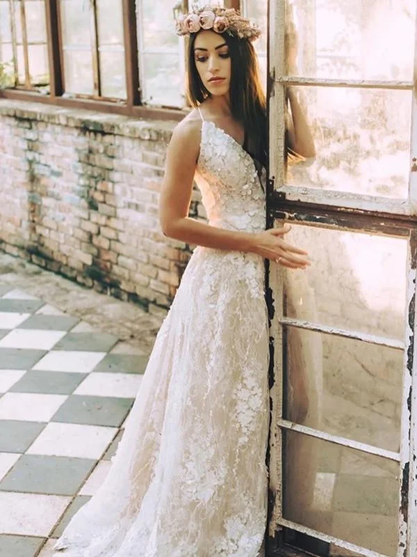 Casual Clothes For Women Elevated Style Popular Lace Appliques Wedding Dresses, Side Slit Wedding Dresses, 2020 Wedding Dresses