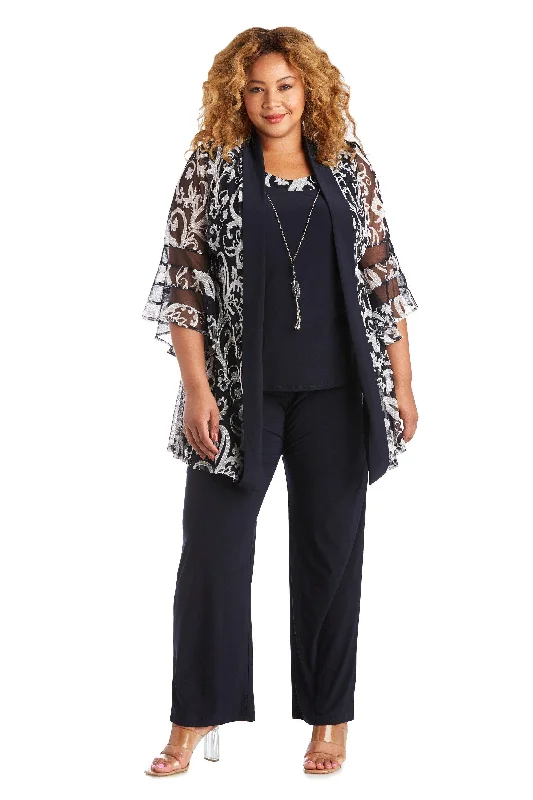 Women's Comfortable Apparel Spring Fling Sale R&M Richards 5902W Plus Size Formal Pant Suit